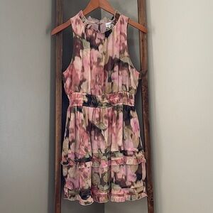 Nicole Miller Pink and Green Dress